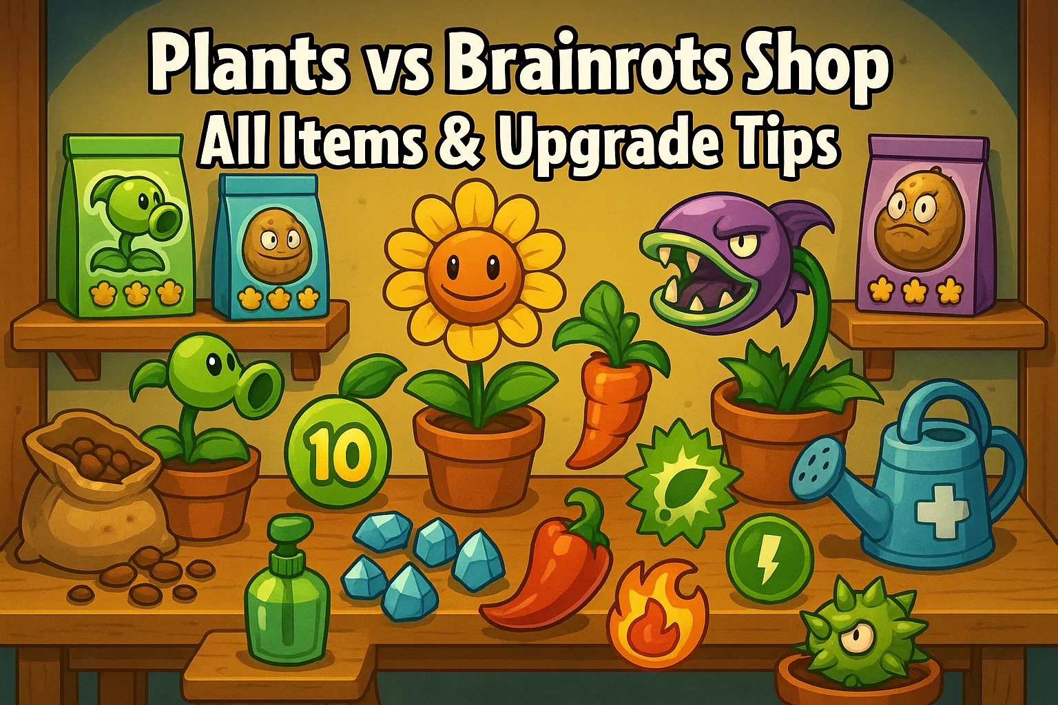 Plants vs Brainrots Shop Explained – All Items & Upgrade Tips